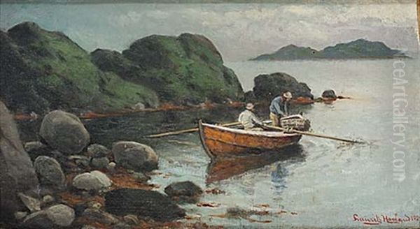 Fiskare Oil Painting by Lauritz Haaland