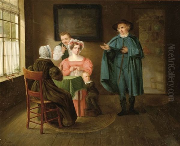 The Visit Oil Painting by Wijtze de Haan