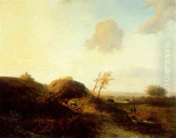 An Extensive View At Dusk Oil Painting by Franciscus Antonius de Haan