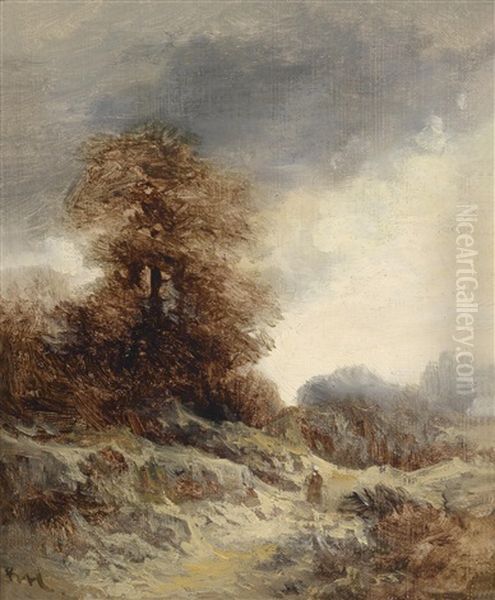 Herbstlandschaft Mit Figurlicher Staffage Oil Painting by Remigius Adrianus van Haanen