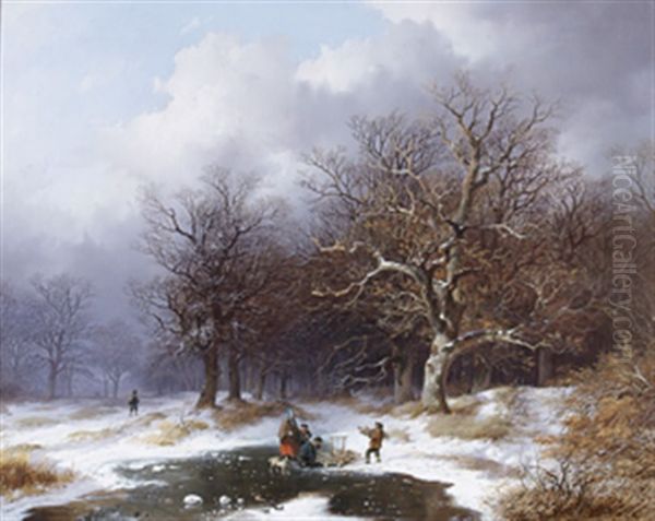 Paesaggio D'inverno Oil Painting by Remigius Adrianus van Haanen