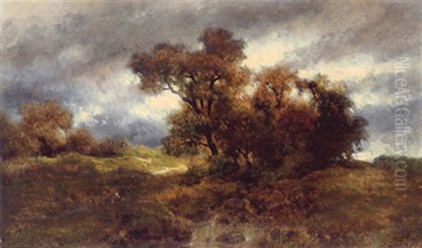 Landschaft Bei Aufkommenden Unwetter Oil Painting by Remigius Adrianus van Haanen