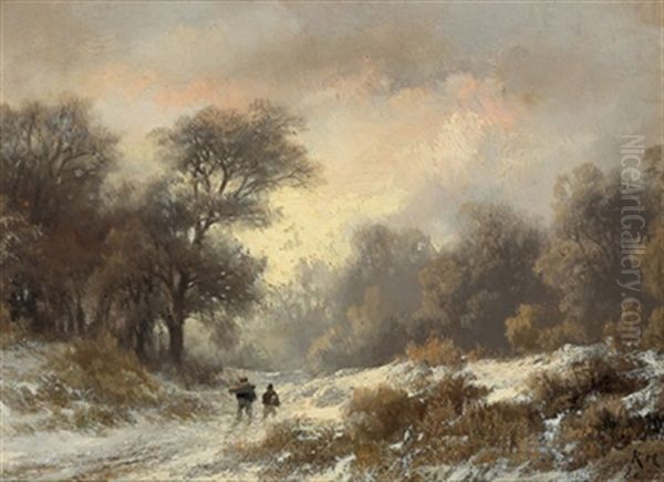 Eine Winterlandschaft by Remigius Adrianus van Haanen