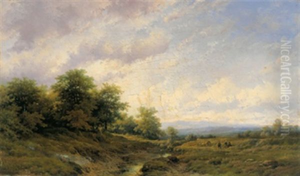 Abendstimmung Oil Painting by Remigius Adrianus van Haanen