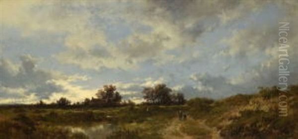 Hollandische Moorlandschaft Oil Painting by Remigius Adrianus van Haanen