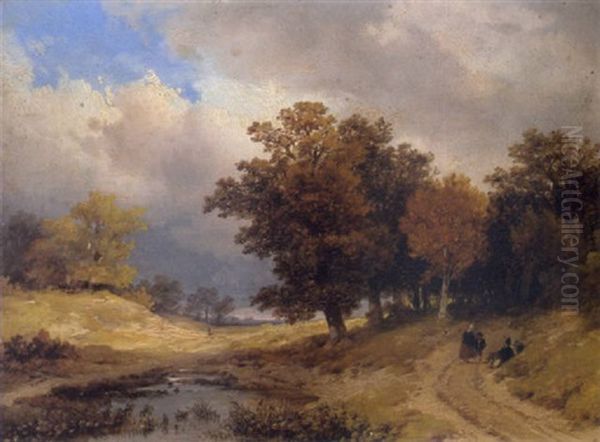 Rast Am Wegrand Oil Painting by Remigius Adrianus van Haanen