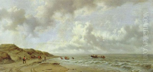 Strandgezicht Oil Painting by Remigius Adrianus van Haanen