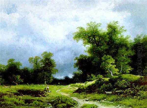 Aufziehendes Gewitter Oil Painting by Remigius Adrianus van Haanen