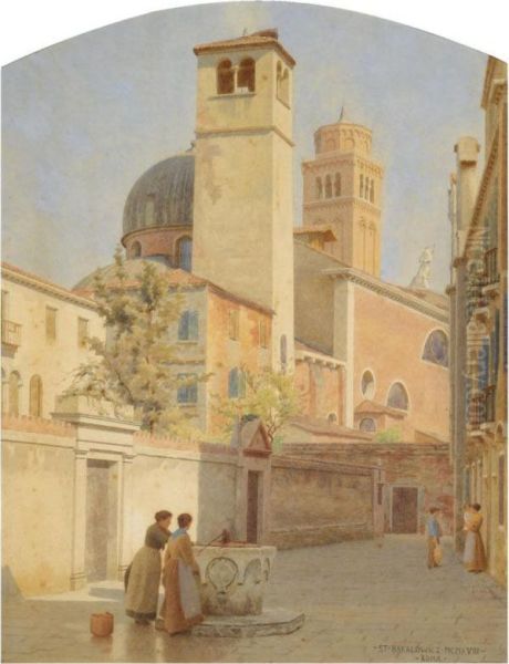 Rome Oil Painting by Stepan Vladislavovich Bakolowicz