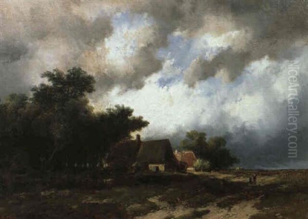 Aufziehendes Gewitter Oil Painting by Remigius Adrianus van Haanen