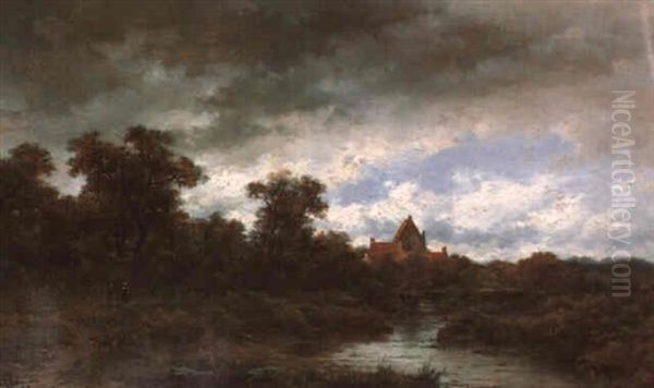 Aufziehendes Gewitter Oil Painting by Remigius Adrianus van Haanen