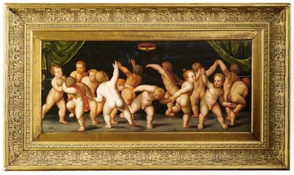 Kinderreigen Oil Painting by Cornelis Cornelisz Van Haarlem