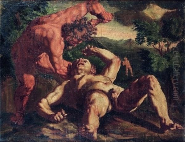 Cain Et Abel Oil Painting by Cornelis Cornelisz Van Haarlem