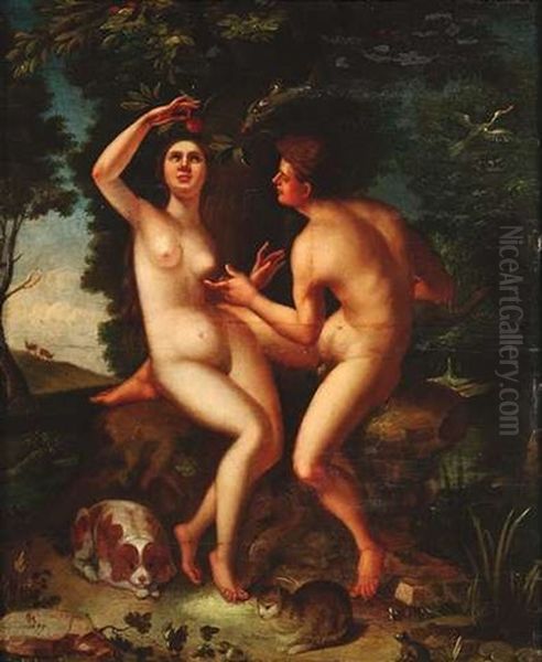 Der Sundenfall Oil Painting by Cornelis Cornelisz Van Haarlem