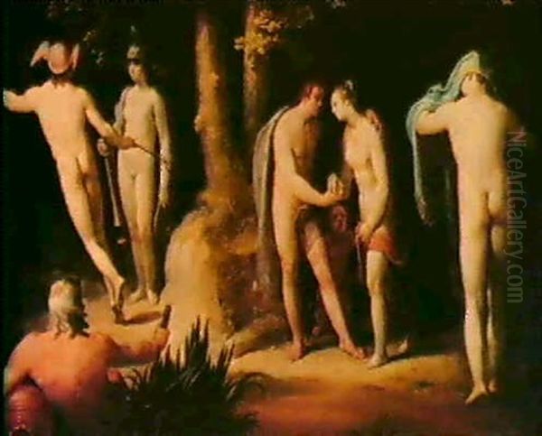 The Judgement Of Paris Oil Painting by Cornelis Cornelisz Van Haarlem