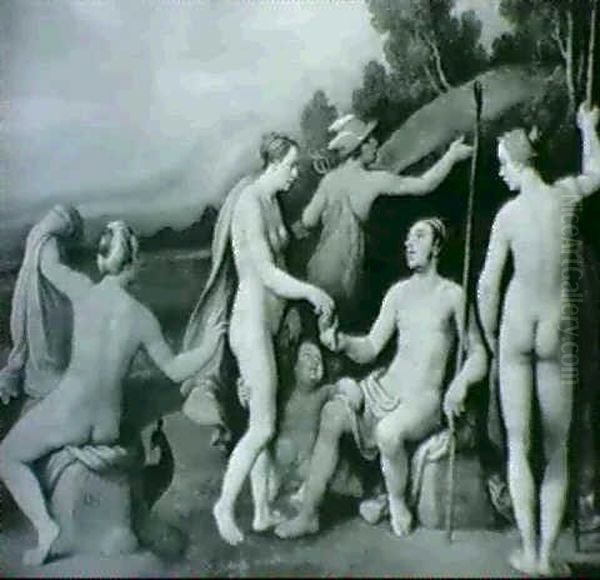 Das Urteil Des Paris Oil Painting by Cornelis Cornelisz Van Haarlem