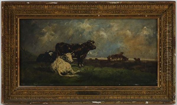 Vaches Dans Un Paysage Oil Painting by Johannes Hubertus Leonardus de Haas