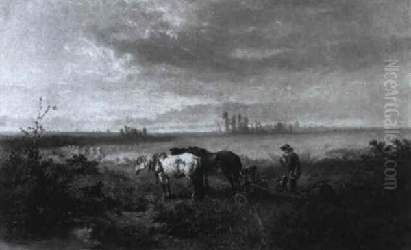 Die Rast Auf Dem Feld Oil Painting by Johannes Hubertus Leonardus de Haas