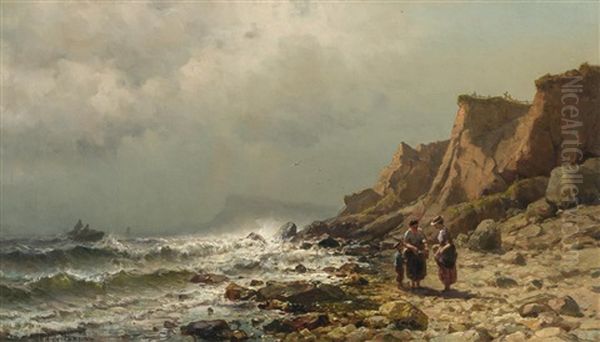 At Montauk Point Oil Painting by Mauritz Frederick Hendrick de Haas