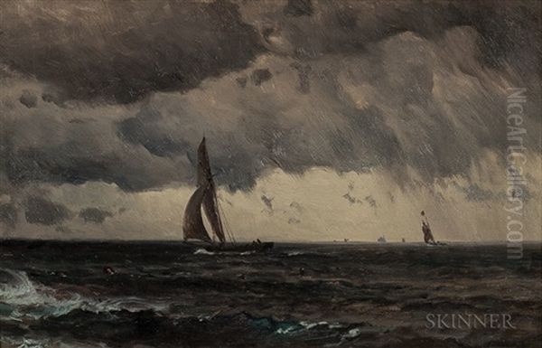 Sailing Through Storms Oil Painting by Mauritz Frederick Hendrick de Haas