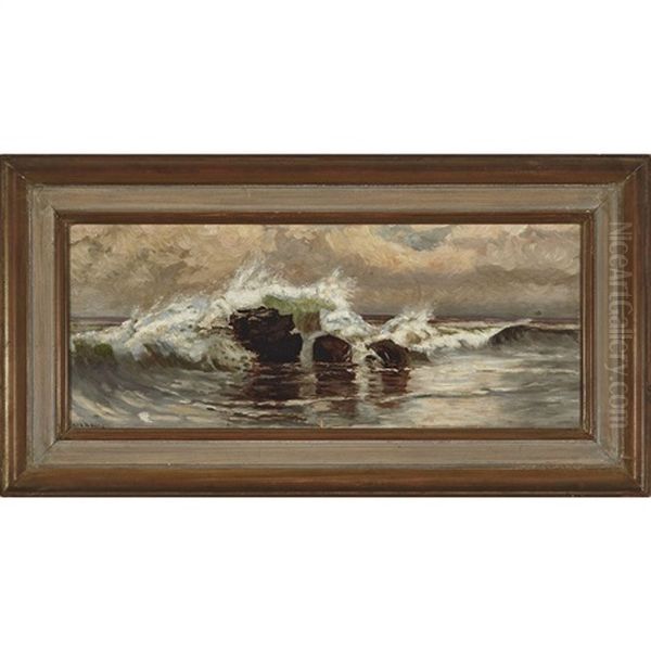 Breaking Waves Oil Painting by Mauritz Frederick Hendrick de Haas