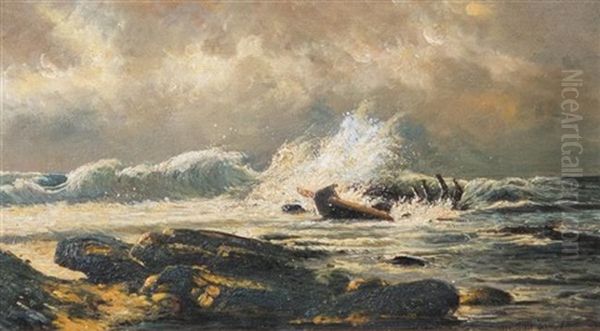 Breaking Waves Oil Painting by Mauritz Frederick Hendrick de Haas