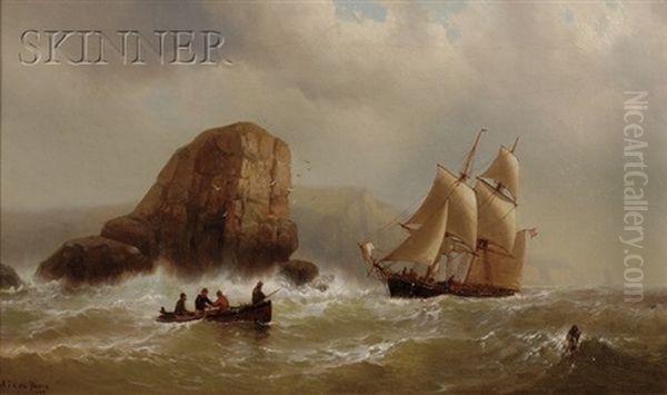 Coastal View With Craft Oil Painting by Mauritz Frederick Hendrick de Haas