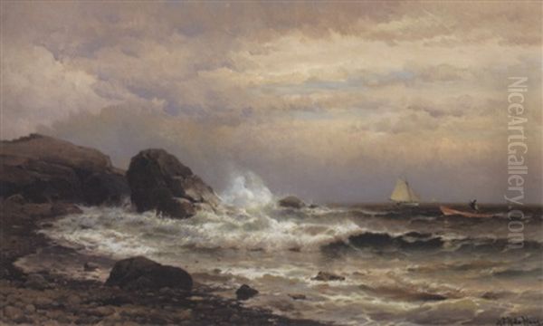 Gray Day At Marblehead Oil Painting by Mauritz Frederick Hendrick de Haas