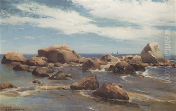 Rocky Coast Oil Painting by Mauritz Frederick Hendrick de Haas