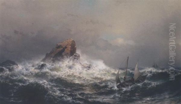 Stormy Seas Oil Painting by Mauritz Frederick Hendrick de Haas