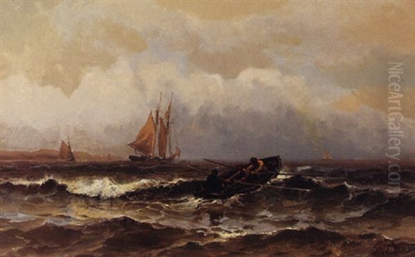 Along The Coast Oil Painting by Mauritz Frederick Hendrick de Haas