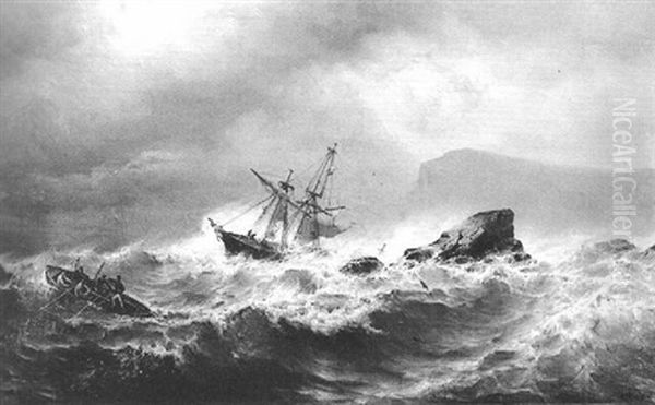 The Shipwreck Oil Painting by Mauritz Frederick Hendrick de Haas