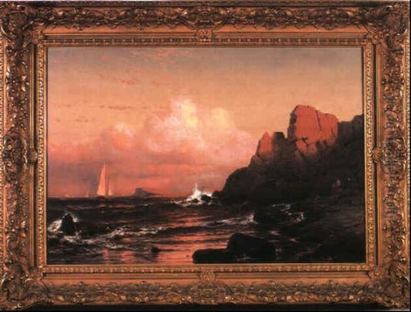 Sunset Off Grand Manan Oil Painting by Mauritz Frederick Hendrick de Haas