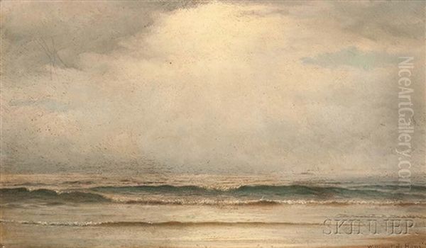 Waves Along The Beach Oil Painting by William Frederick de Haas