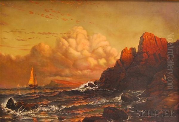 Sunset Of Grand Manan Oil Painting by William Frederick de Haas