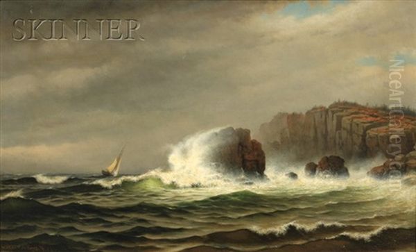 Stormy Coast Oil Painting by William Frederick de Haas