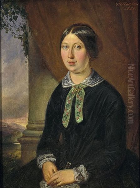 Portrait Of His Sister-in-law Oil Painting by Pieter Alardus Haaxman