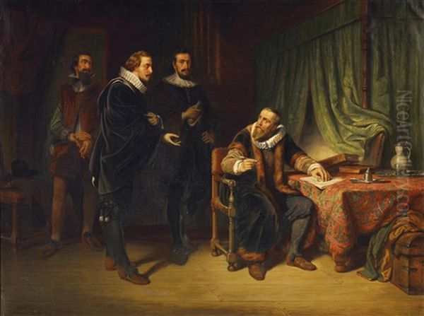 Die Gefangennahme Des Johan Van Oldenbarnevelt Oil Painting by Pieter Alardus Haaxman