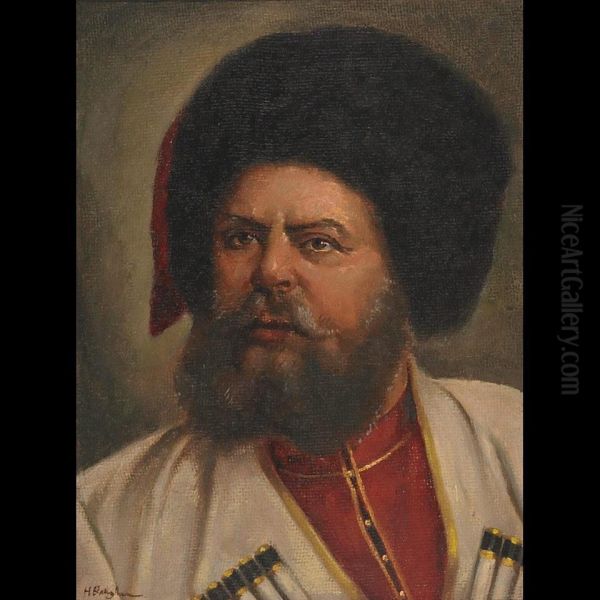 Ottoman Cossack Oil Painting by Nikolai Bakulin