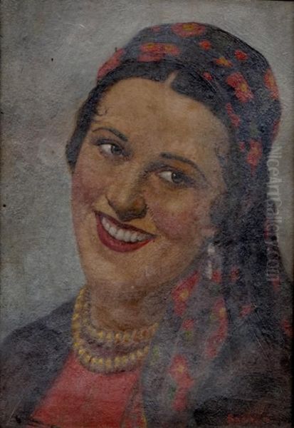 Mlada Selka Od Charkova Oil Painting by Nikolai Bakulin