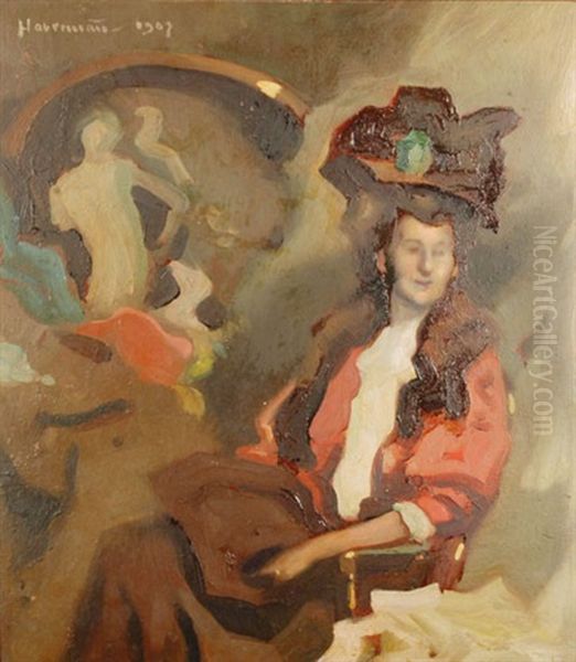 Impression Oil Painting by Hugo von Habermann the Elder