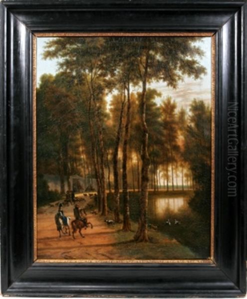 Landscape Oil Painting by Jan Hackaert