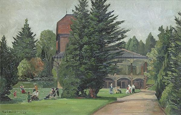 Parkanlage Oil Painting by Adolf Hacker