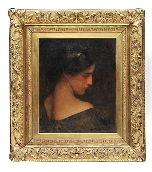 Portrait Of Francesca Oil Painting by Arthur Hacker