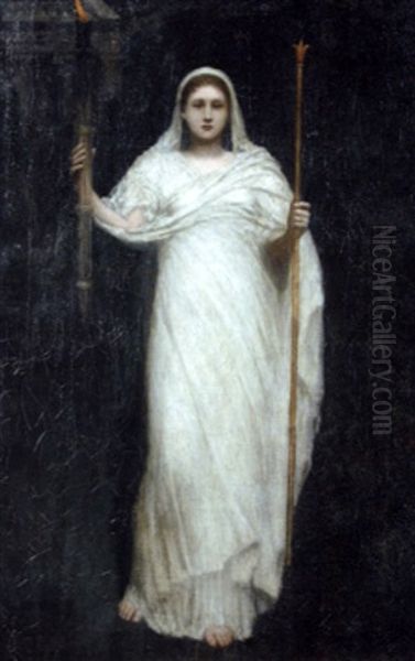 The High Priestess Oil Painting by Arthur Hacker