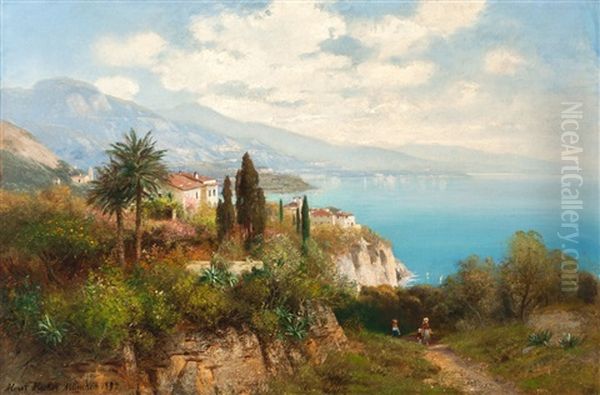 Southern Coastal Landscape Oil Painting by Horst Hacker