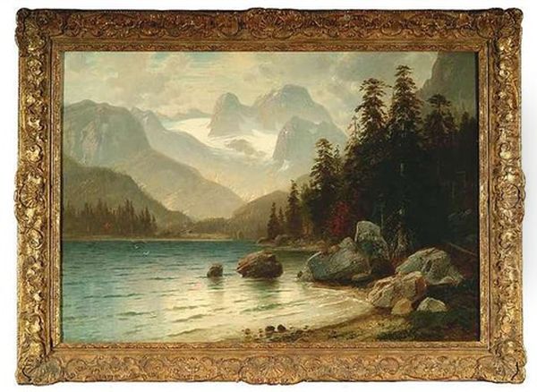 Tannengesaumter Gebirgssee Im Licht Der Nachmittagsonne Oil Painting by Horst Hacker