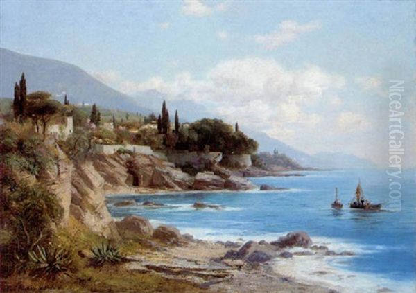 Italien, Riviera Bei Nervi Oil Painting by Horst Hacker