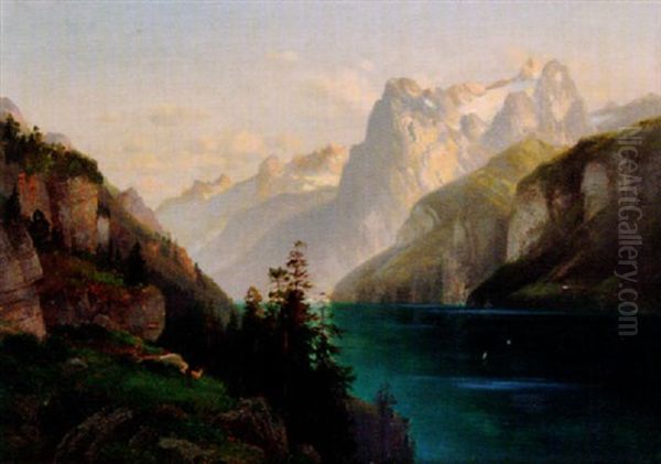 Vierwaldstattersee Oil Painting by Horst Hacker