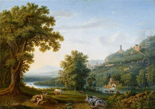 View Of Maddaloni Oil Painting by Jacob Philipp Hackert